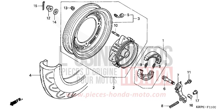 ROUE ARRIERE de SCV 100 Lead GENY GRAY METALLIC (NHA04) 2003
